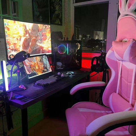 【@gingerdoll101 Recommended】Limited Edition Pink Gaming Chair High Back Chair for Girl Gamer