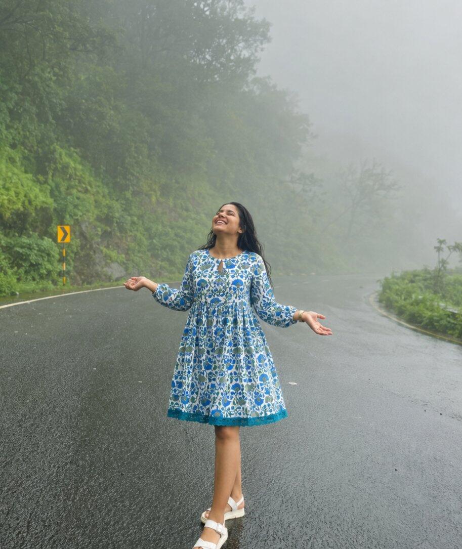 Petal Perfection Hand Block Printed Dress