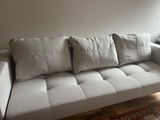 Innovation Living - Cassius Quilt Sofa Bed in Dark Wood & Chrome Legs
