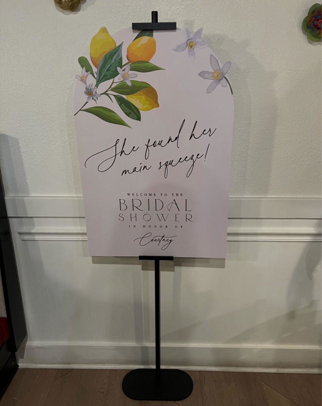 She Found Her Main Squeeze Bridal Shower Sign