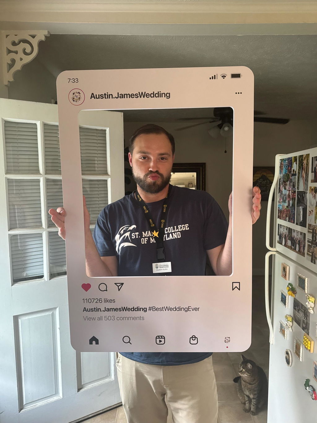 Custom Instagram Photo Booth Frame — Social Media Selfie Prop