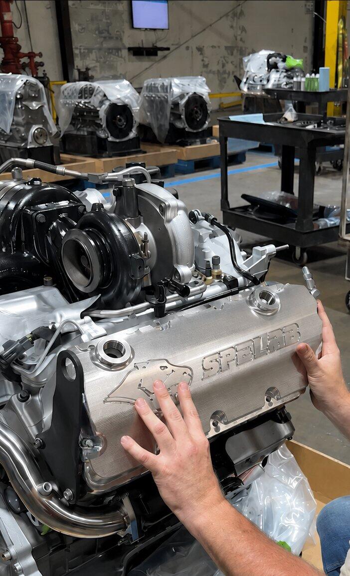 Billet Aluminum Valve Cover for 2008-2010 Ford F250 F350 F450 F550 6.4L Powerstroke | SPELAB