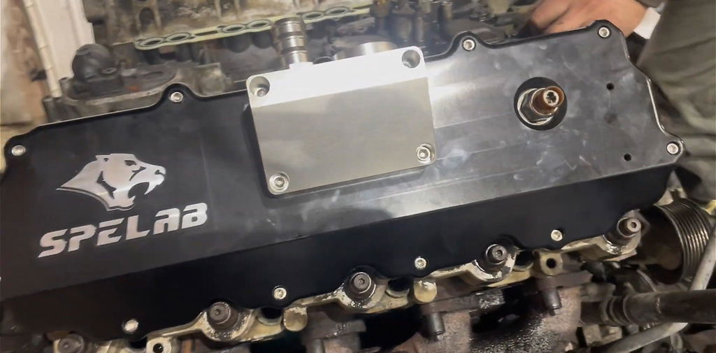 Billet Aluminum Valve Cover for 2004.5-2007 Ford F250 F350 F450 F550 6.0L Powerstroke | SPELAB