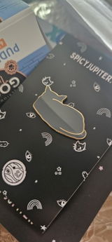 Grey Cat Enamel Pin