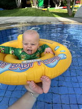 Frankie the Frog unisex swimsuit + hat