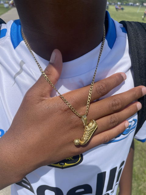 Soccer Cleat Pendant and Chain Necklace