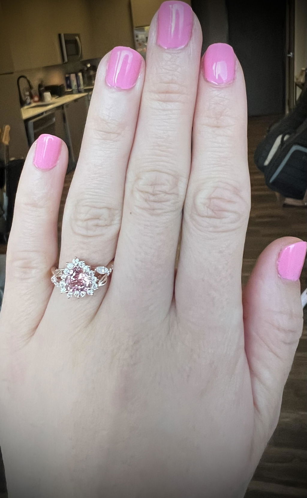 Solid Gold Dainty Curved Moissanite Wedding Band