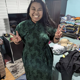 🖤Cotton brocade Qipao Dress