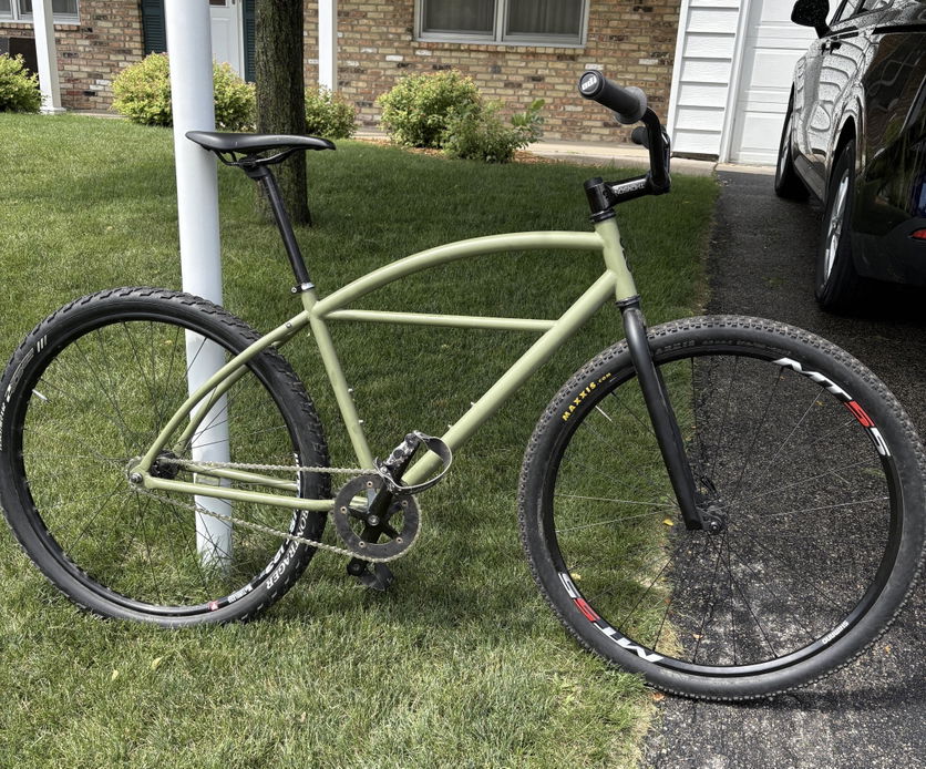 Klunker - Frame Set - Matte Olive & Black | State Bicycle Co.