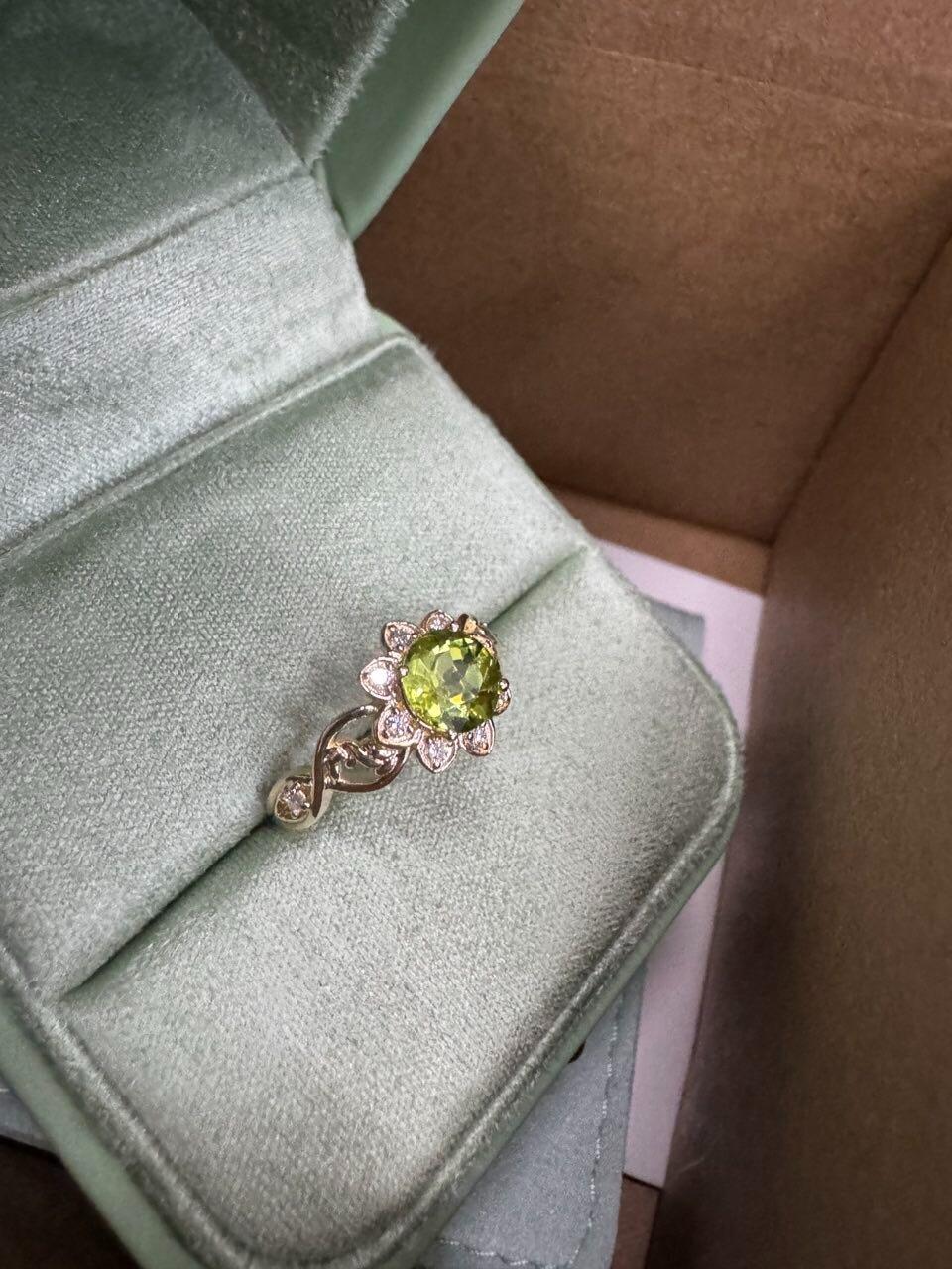 Solara's Petal | Citrine Floral Diamond Halo Engagement Ring