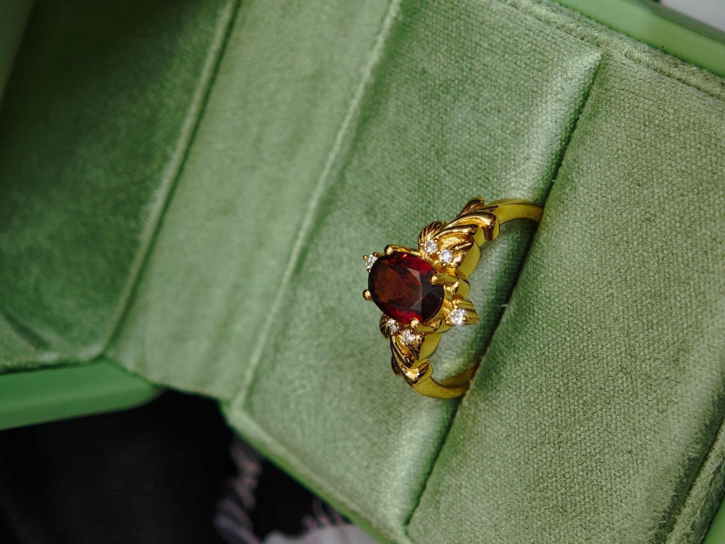 Aurora's Ember | Oval Ruby Vintage Engagement Ring