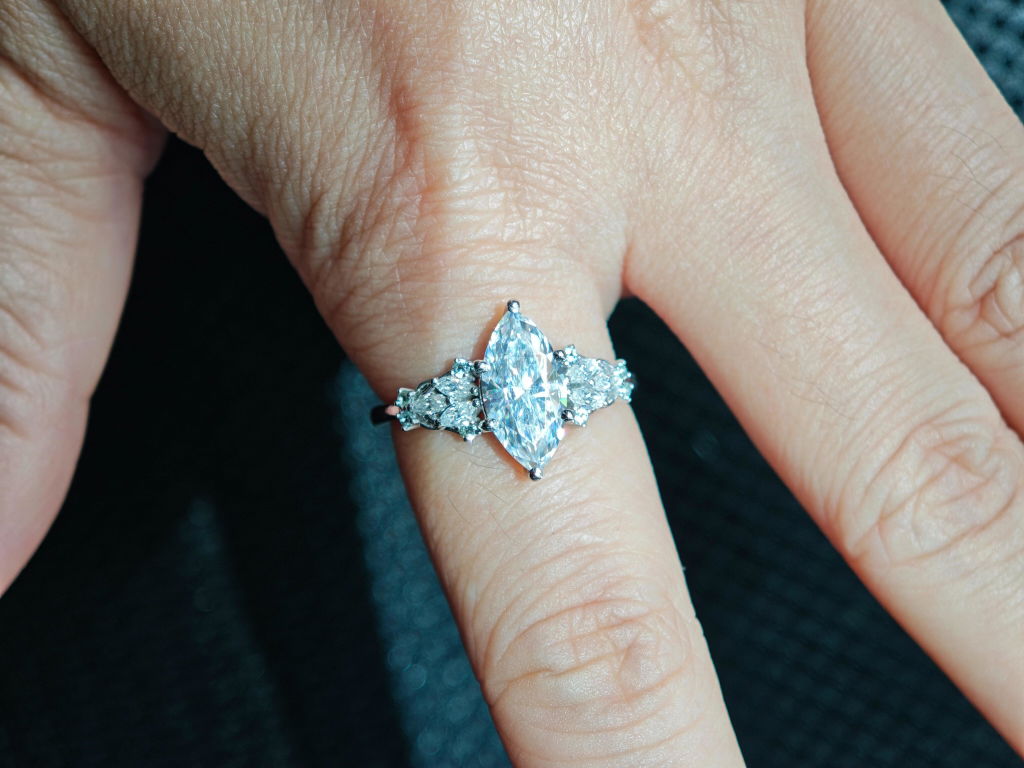 Eleonora’s Radiance | 2CT Marquise Diamond Vintage Engagement Ring