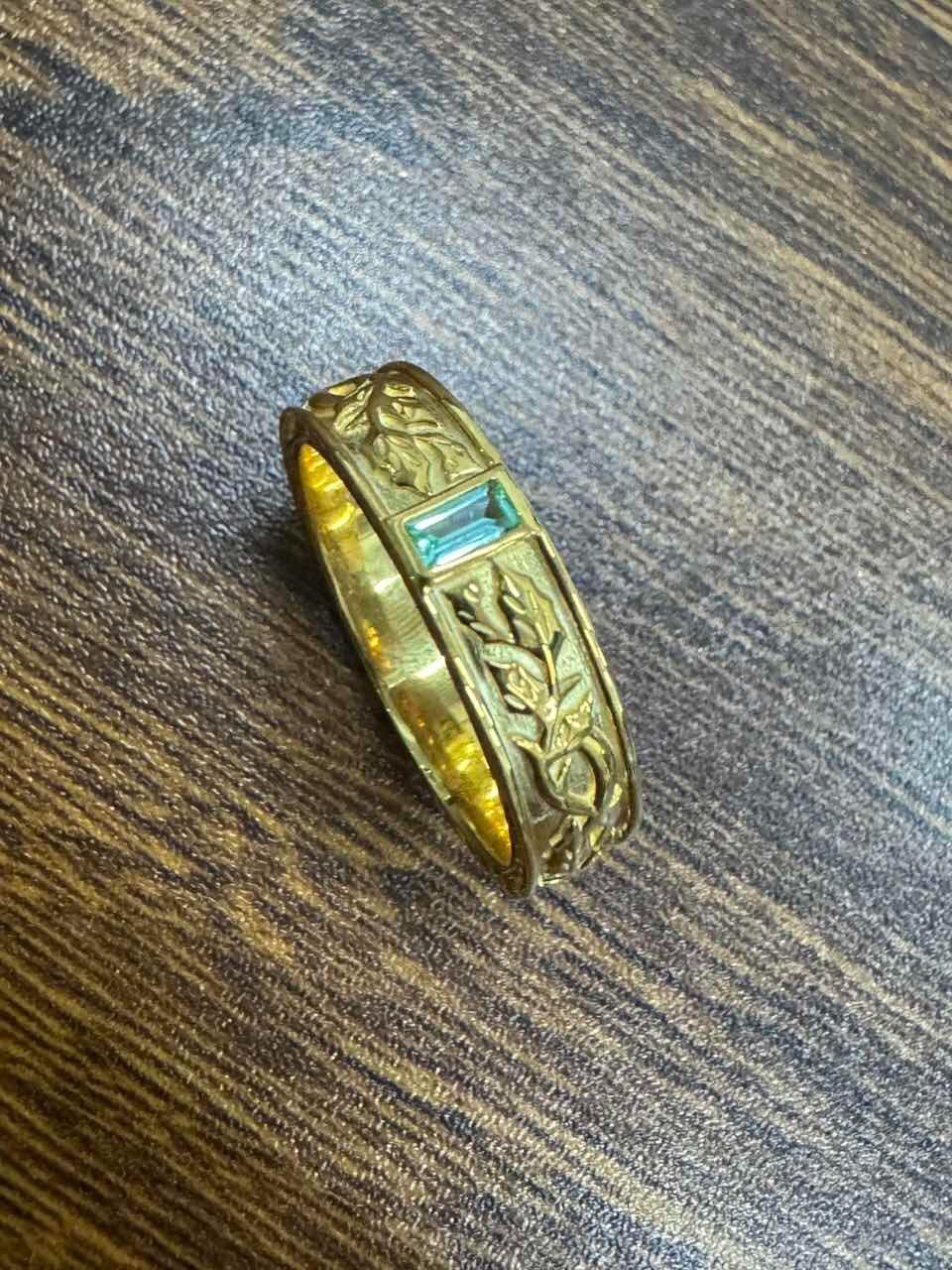 Orion’s Keystone | Baguette Green Sapphire Men’s Band