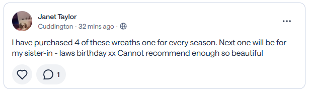 Customer testimonial