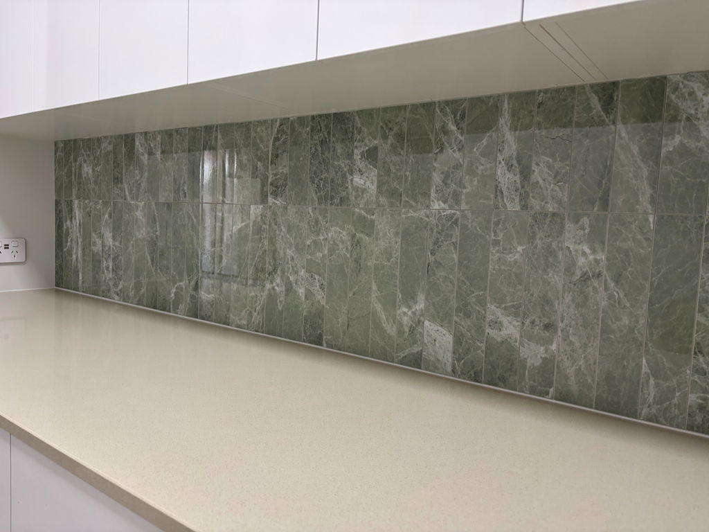 Large Kit Kat Stick on Composite Tile - Sage Marble