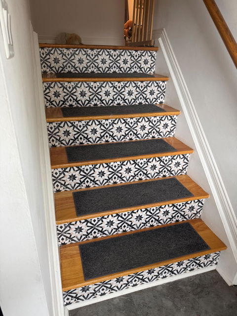 Moroccan Tile Pattern : Stair Riser Sticker Decals