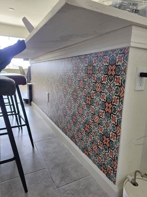 Vintage Mediterranean Floral Geometric Tile Decals