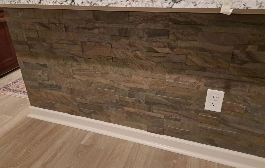 Burning Forest - Self-Adhesive 3D Peel & Stick Real Stacked Stone Tiles [Pack of 10]