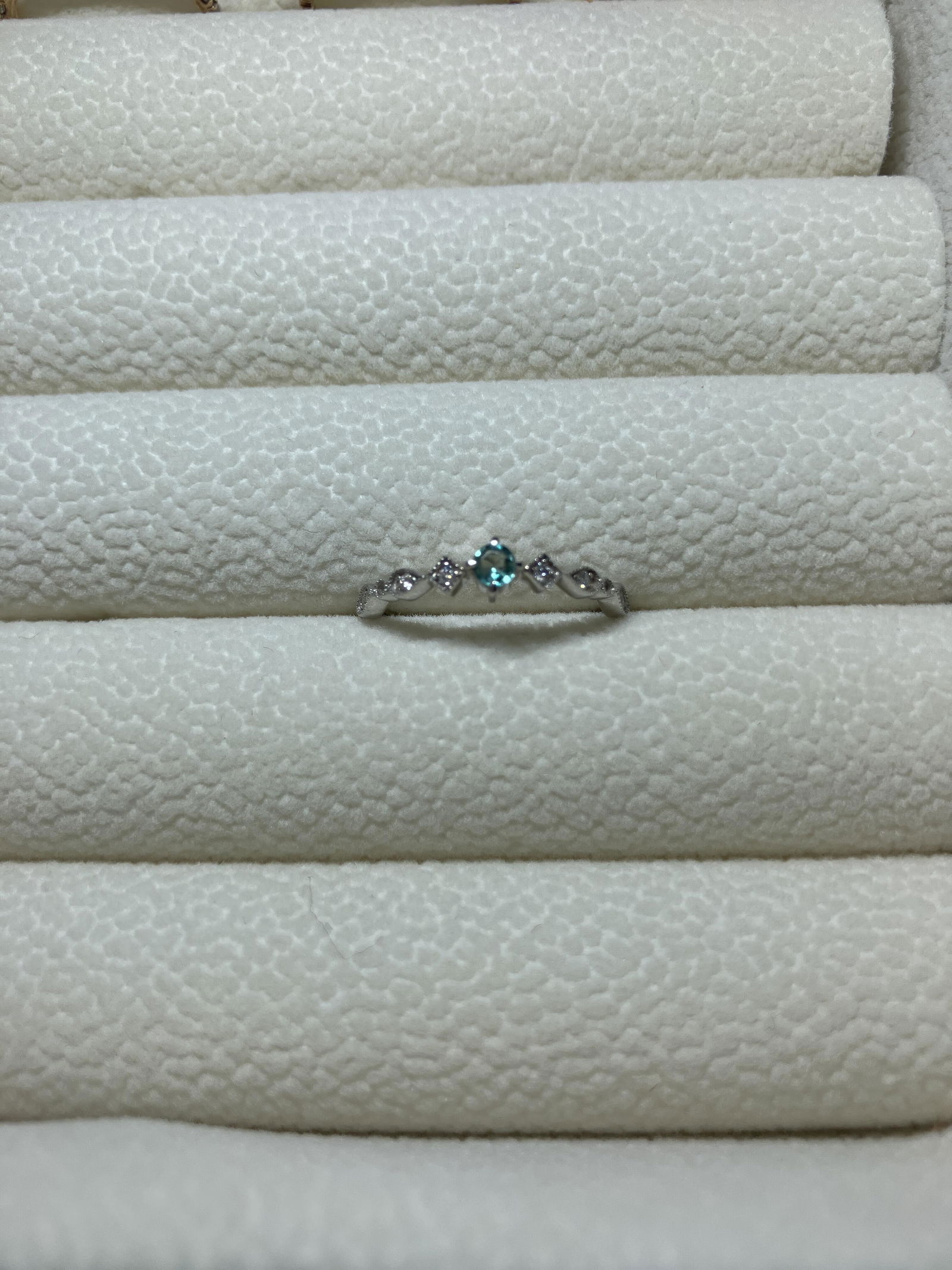 K18PGパパラチアサファイア0.189ct リング DGL付