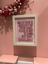 Sit Down James Alternative Music Lyrics Print | UK Wall Art