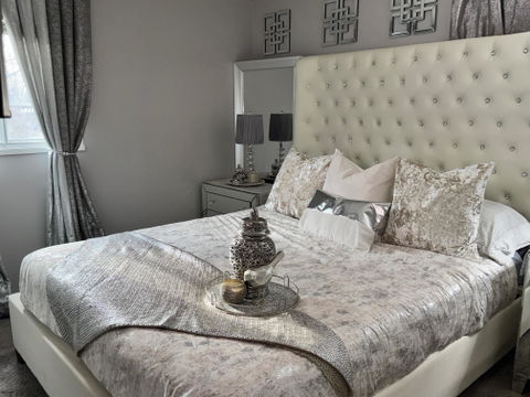 Crushed Velvet Pillow Cover in Cream