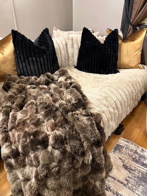 Luxury Velvet Pillow in Golden Brown