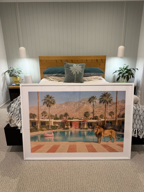 Palm Springs Lion Flamingo Decor