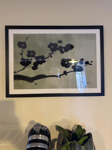 Ink Blossom Branch Study By Mikoko | Art & Canvas Print