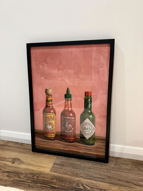 Hot Sauce Illustration Painting Sketch | Art & Canvas Print