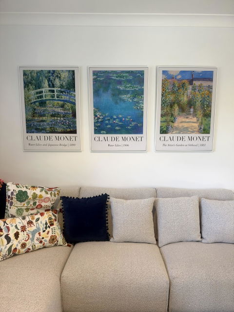 Claude Monet Set of 3 Wall Art Trio | Art & Canvas Print