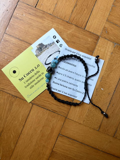 Bracciale Nuraghino con Acquamarina