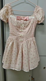 Creamy Cute Pink Mist Rose Pink Off Shoulder Dress