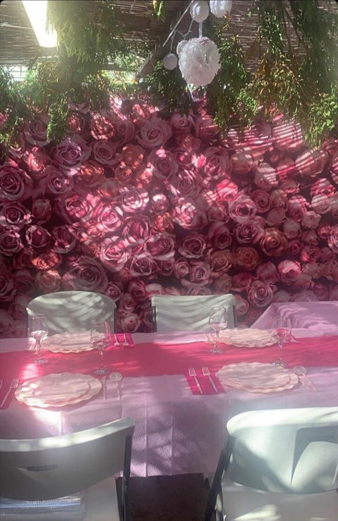 Rose Wall Sukkah Mural