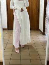 Maxi Tunic With Slit - White