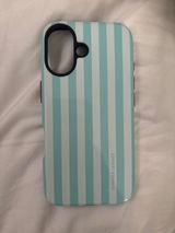 Teal Stripe iPhone Case