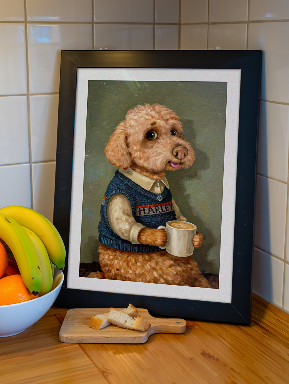 Custom Pet Portraits - Poster/Canvas/Oil Painting - Framed/Rolled