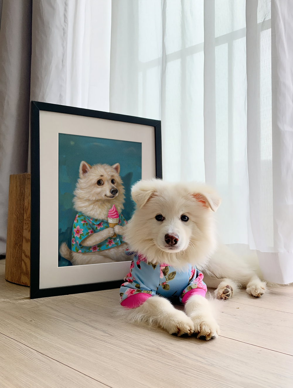 Custom Pet Portraits - Poster/Canvas/Oil Painting - Framed/Rolled