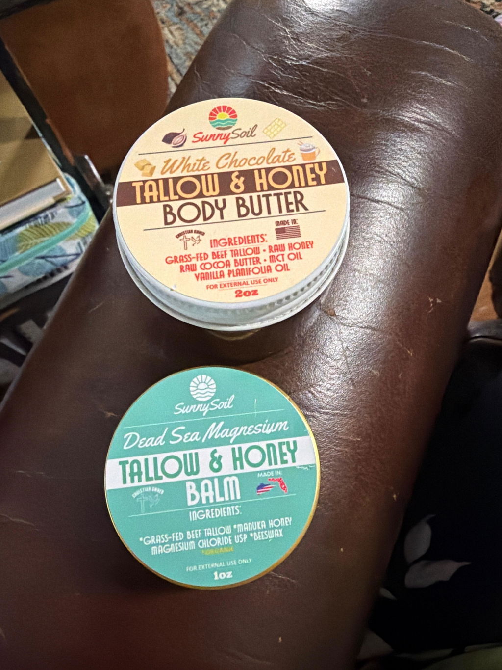 White Chocolate Tallow & Honey Body Butter (2oz)