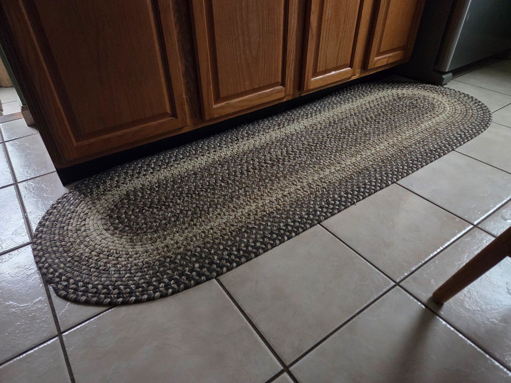 Brown Braided Rug for Farmhouse Kitchens, Living Rooms & Interior Spaces - Made in USA - Premium Quality