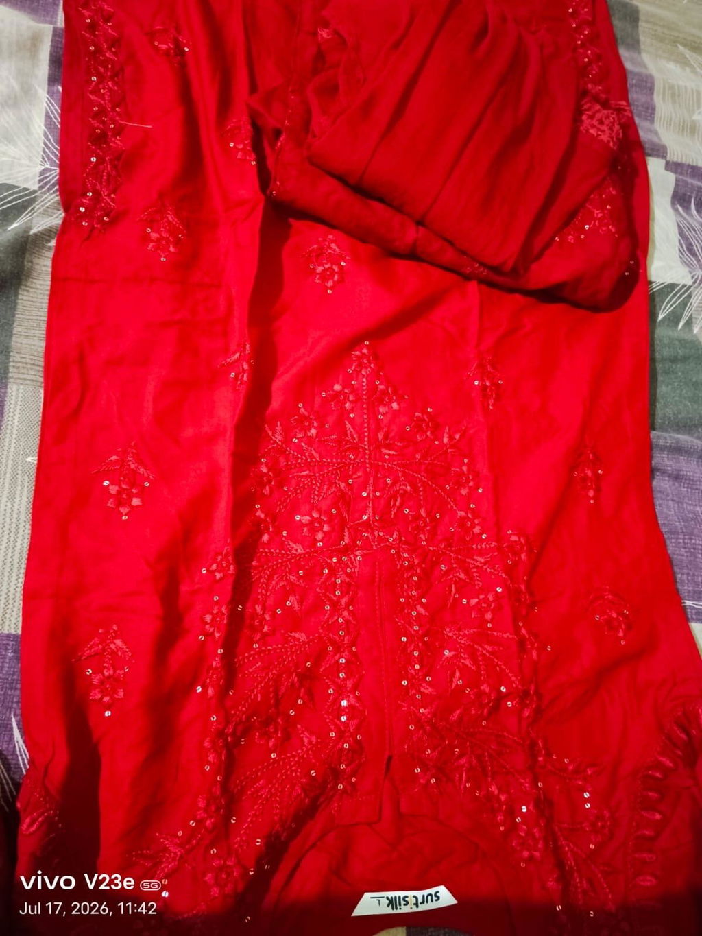 Rayon Cotton Chikankari Kurta with Palazzo & Chiffon Dupatta