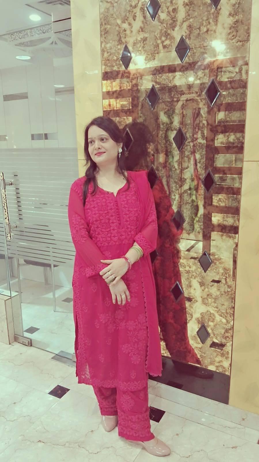 Georgette Chikankari Kurta & Palazzo with Dupatta