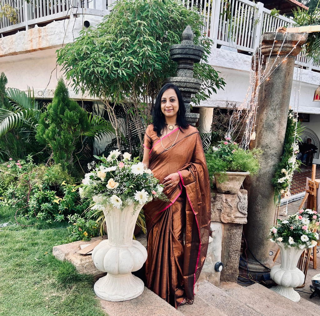 Sutisancha Copper Handloom Cotton Tissue Saree