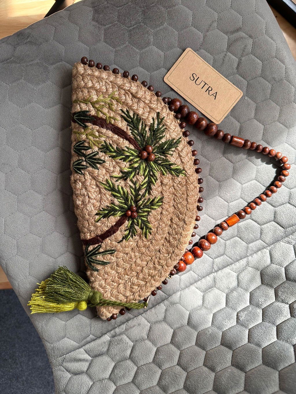 Large Tropical Coco Half moon Clutch Bag/Tasche