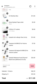 Volume Lash Tweezers 80 Degree N-SWB-02 for Angled Fan Pickup