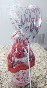RED TEDDY BUCKET GIFT