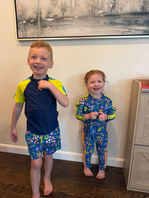 Sunsuit - Long Sleeve Romper Swimsuit | "Tropadelic"