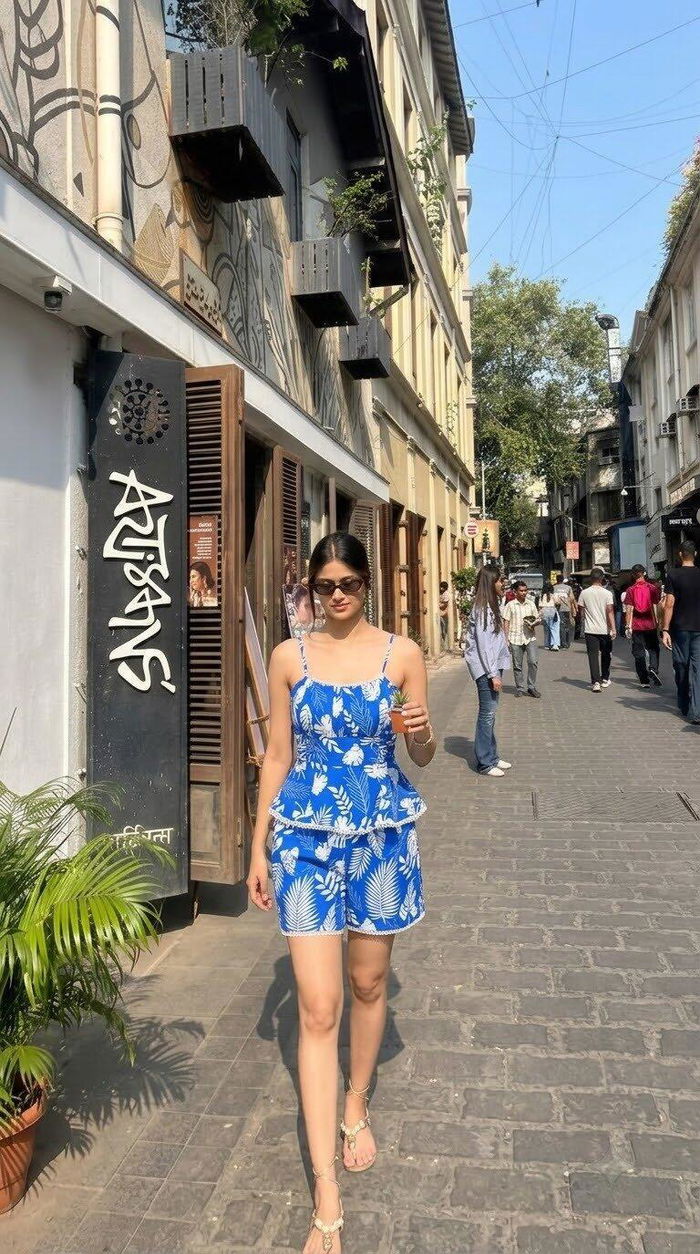 Amrita wearing Blue Lagoon Co-ord Set
