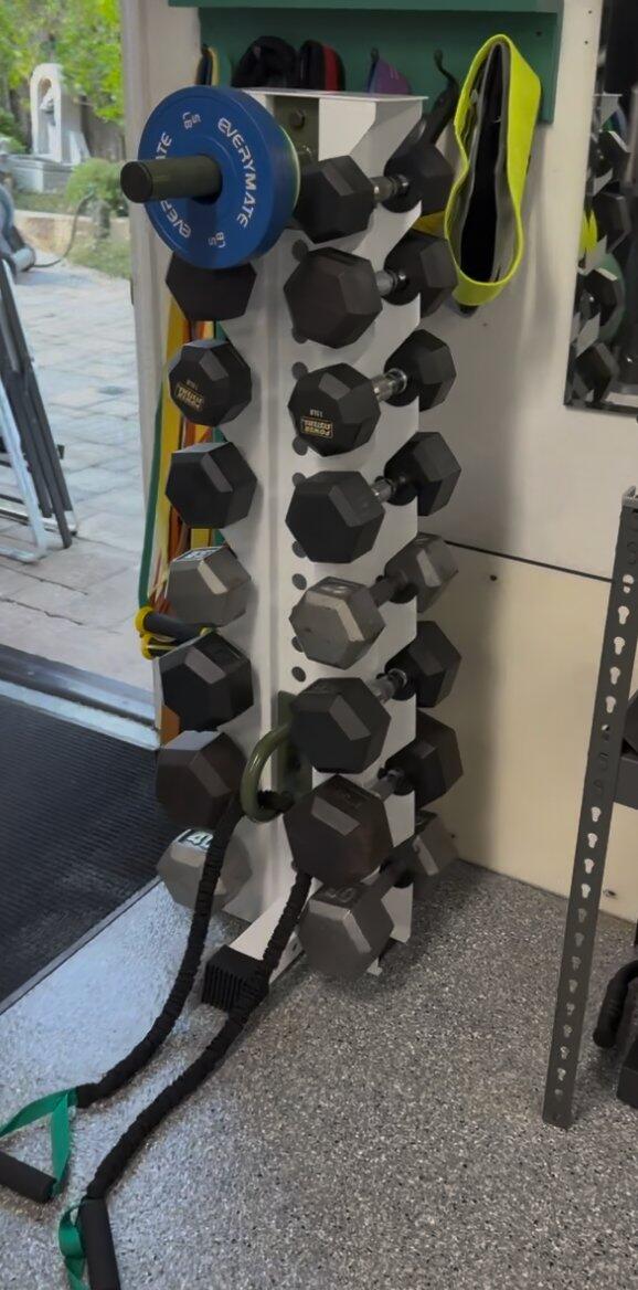 Alpha | 8-Tier Vertical Dumbbell Storage Rack