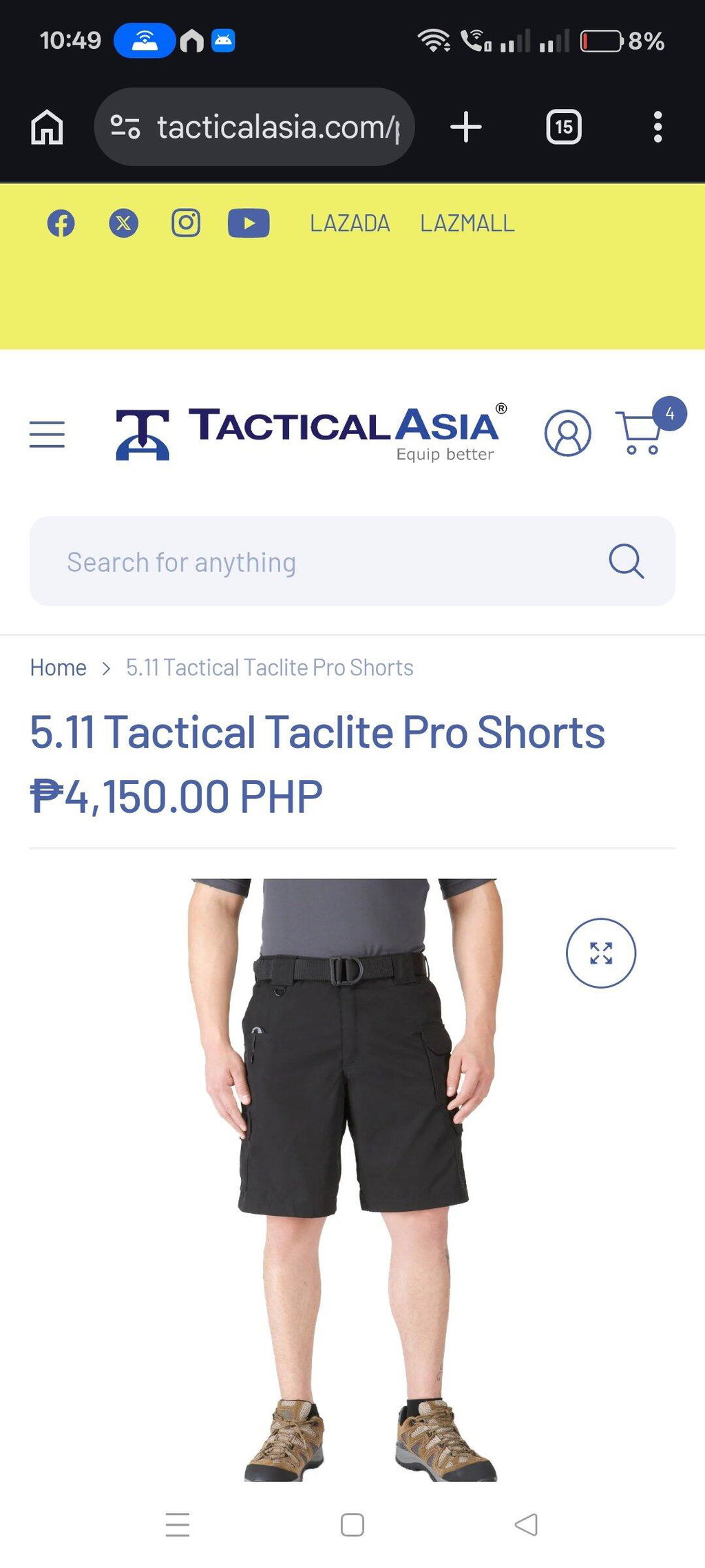 5.11 Tactical Taclite Pro Shorts