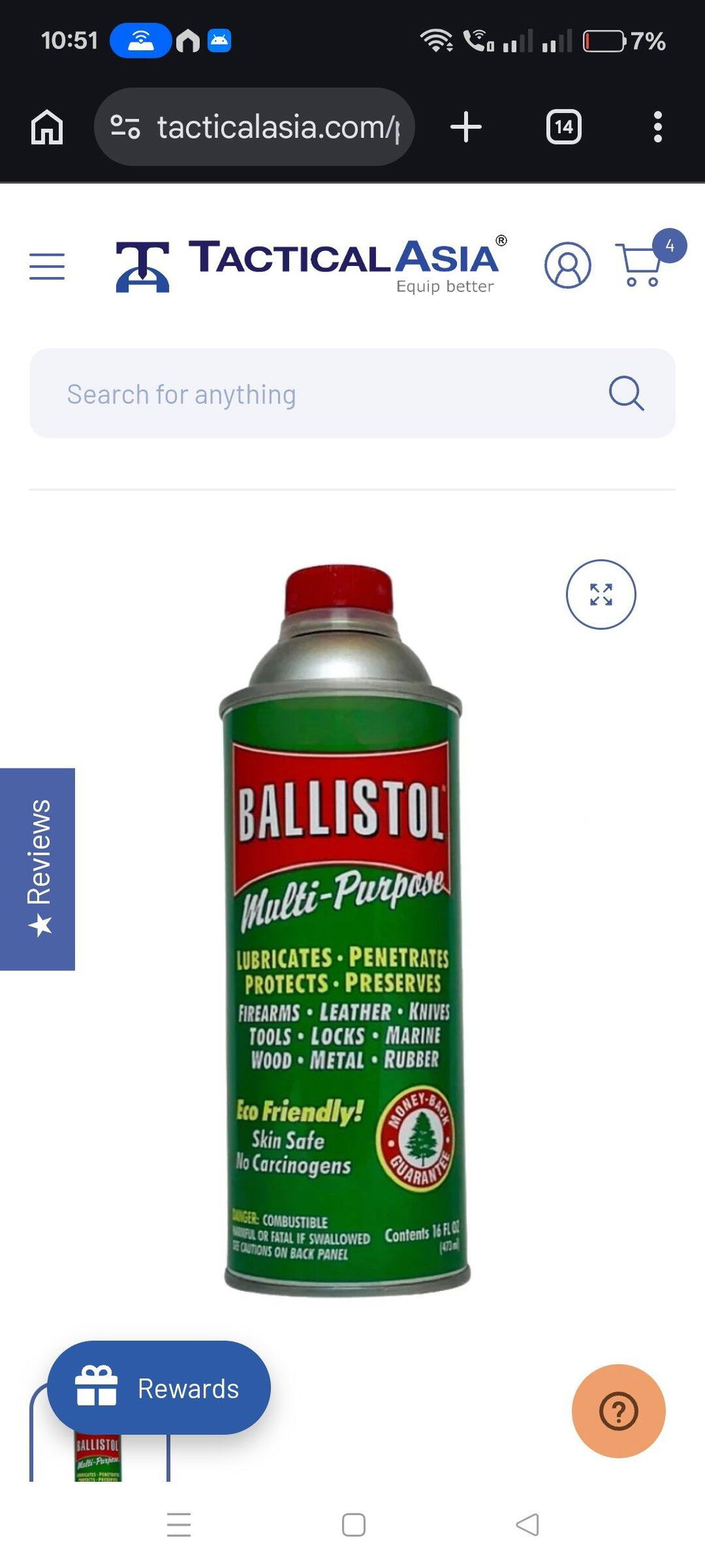 Ballistol Multi-Purpose Oil 16 oz Non Aerosol